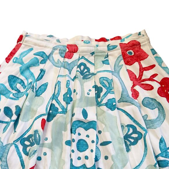 Ann Taylor LOFT Watercolor Floral Drawstring Skirt Size 10 NEW Whisper White - Picture 14 of 15